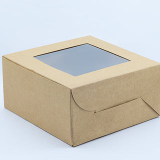 KRAFT CAKE BOX 8X8X6 WINDOW