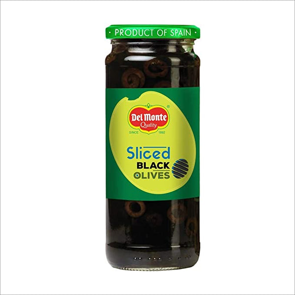 DELMONTE SLICED BLACK OLIVES 450 GM