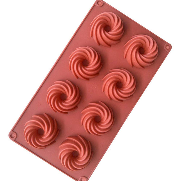SILICON SWIRL SHAPE MOULD / THONNAL CAKE MOULD  8 IN 1