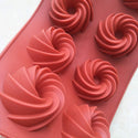 SILICON SWIRL SHAPE MOULD / THONNAL CAKE MOULD  8 IN 1