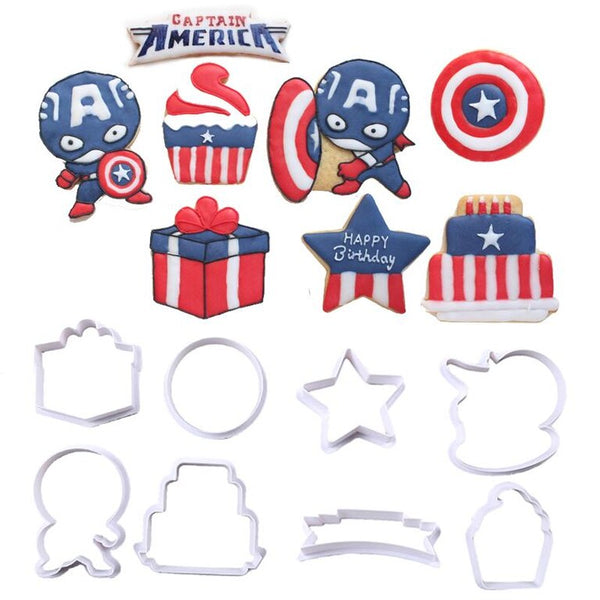 CAPTAIN AMERICA COOKIE CUTTER 8 PCS DT3064