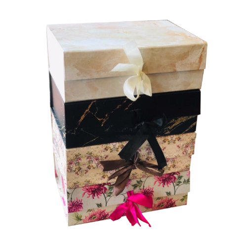 GIFT BOX RECTANGLE BOW FLORAL
