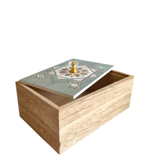 GIFT BOX RECTANGLE WOODEN 7X4.75X2.75