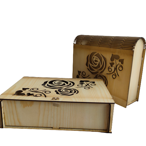 WOODEN FOLDING BOX 7.5X5X2 INCH