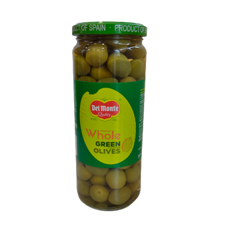 DELMONTE WHOLE GREEN OLIVES 450 GM