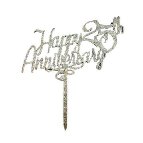 ACRYLIC CAKE TOPPER ANNIVERSARY