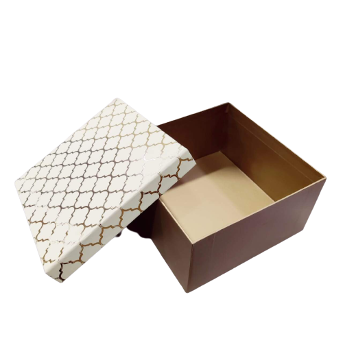 GIFT BOX SQUARE 7.5X7.5X4 INCH