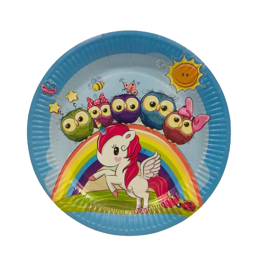 PAPER PLATE CARTOON CHARACTER 10 PCS PACKET