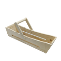 WOODEN BASKET RECTANGLE WITH HANDLE 17X5X3.5